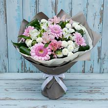 Букет цветов из:  Герберы, Альстромерии и Хризантемы в Белебее