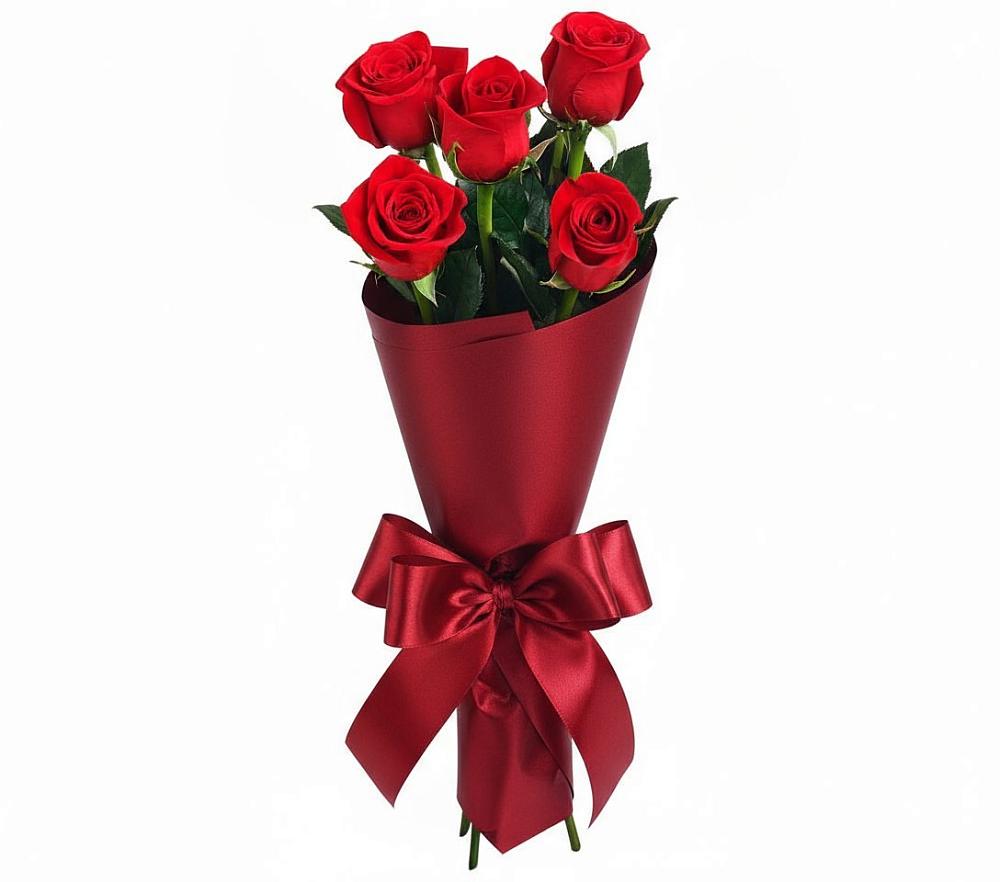Букет 5 Красных роз Эдлесс Лав в Белебее