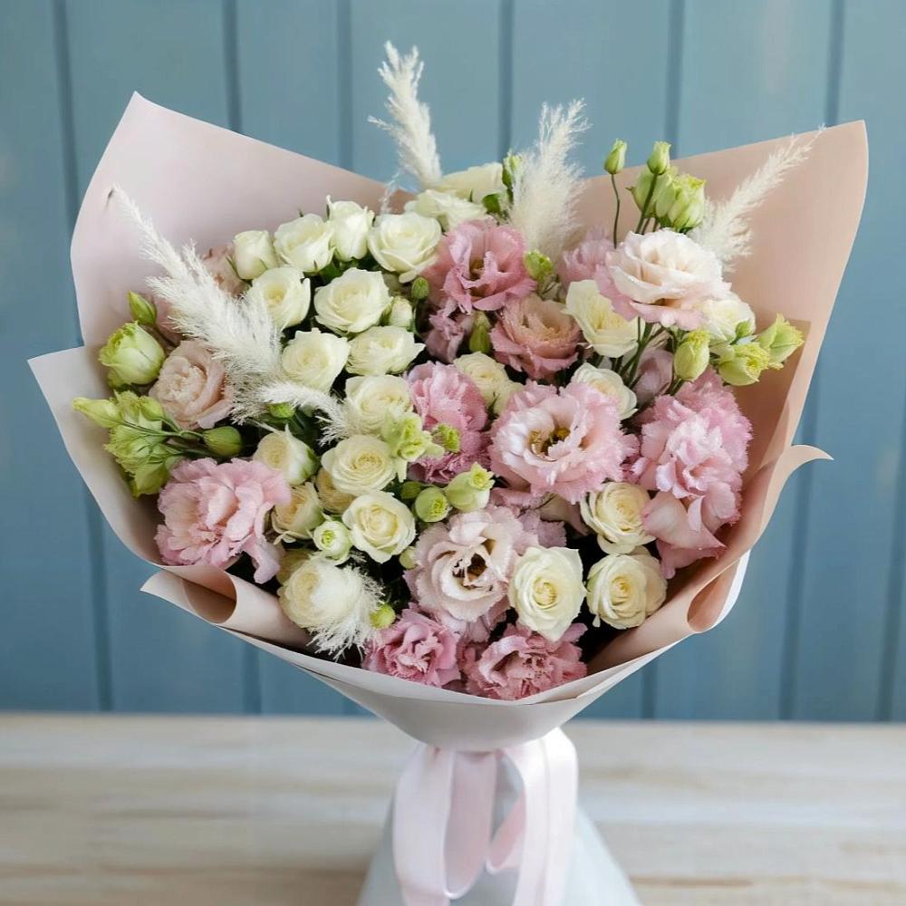 Букет цветов из: Альстромерии и Розы в Белебее