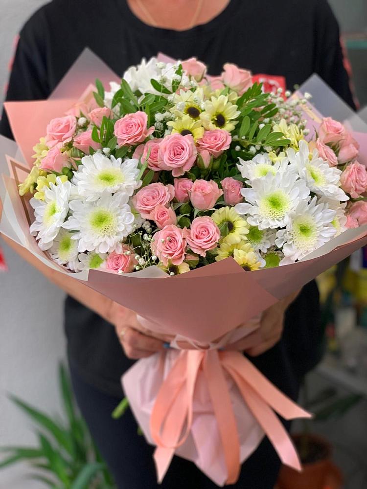 Букет цветов из: Розы и Хризантемы в Белебее