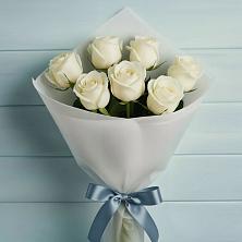 Букет 7 Белых роз Эдлесс Лав в Белебее