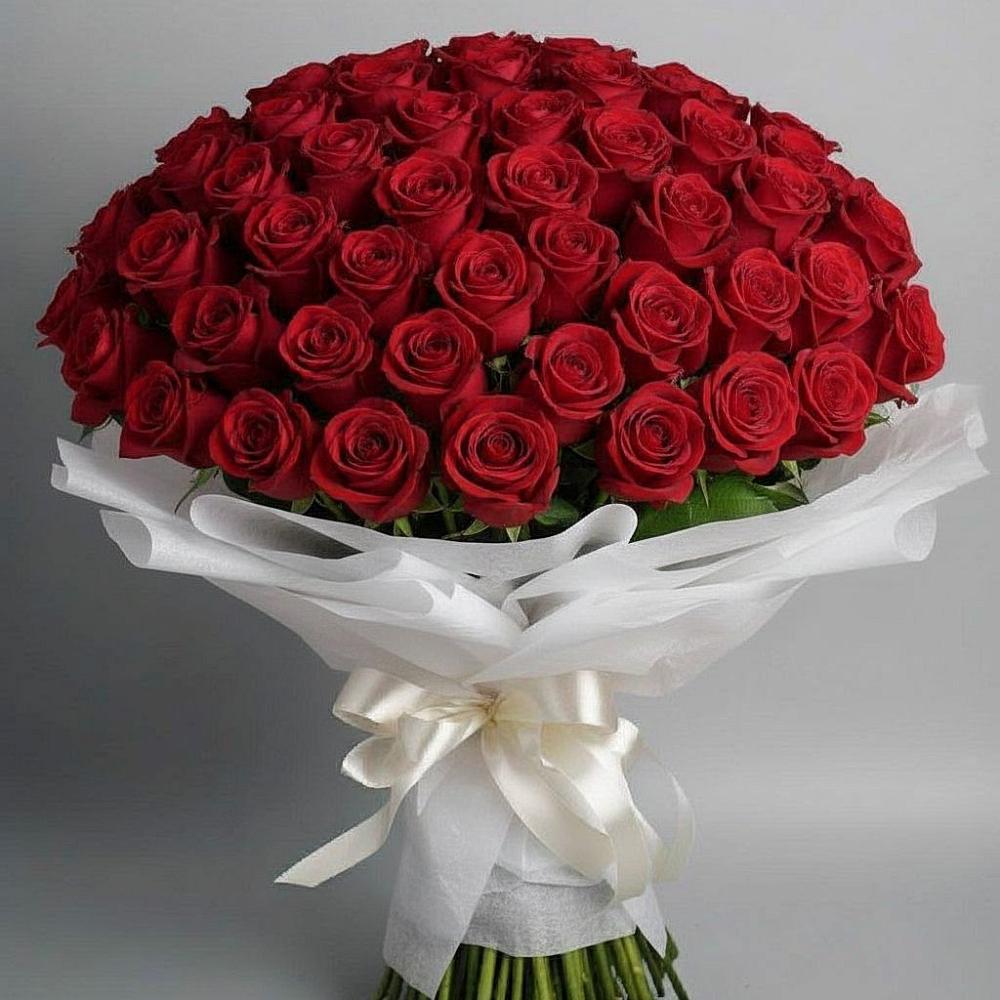 Букет 101 Красная роза Блэк Мэджик в Белебее
