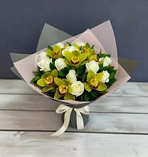 Букет цветов из:  Орхидеи и Розы в Белебее