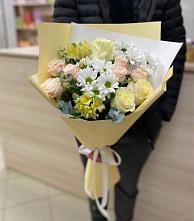 Букет цветов из:  Альстромерии, Розы и Хризантемы #REPLACE_PRED# Белебее