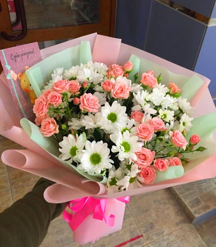 Букет цветов из: Розы и Хризантемы в Белебее