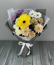 Букет цветов из:  Розы, Герберы и Хризантемы в Белебее