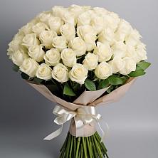 Букет 101 беля роза Белоснежка в Белебее