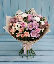 Букет цветов из:  Хризантемы, Розы и Альстромерии #REPLACE_PRED# Белебее