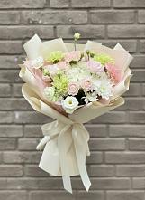 Букет цветов из:  Гвоздики, Розы, Лизиантусы и Хризантемы #REPLACE_PRED# Белебее