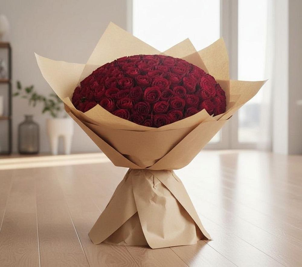 Букет 101 Красная роза в Белебее