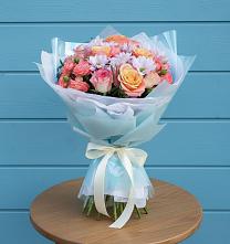 Букет цветов из:  Хризантемы и Розы в Белебее